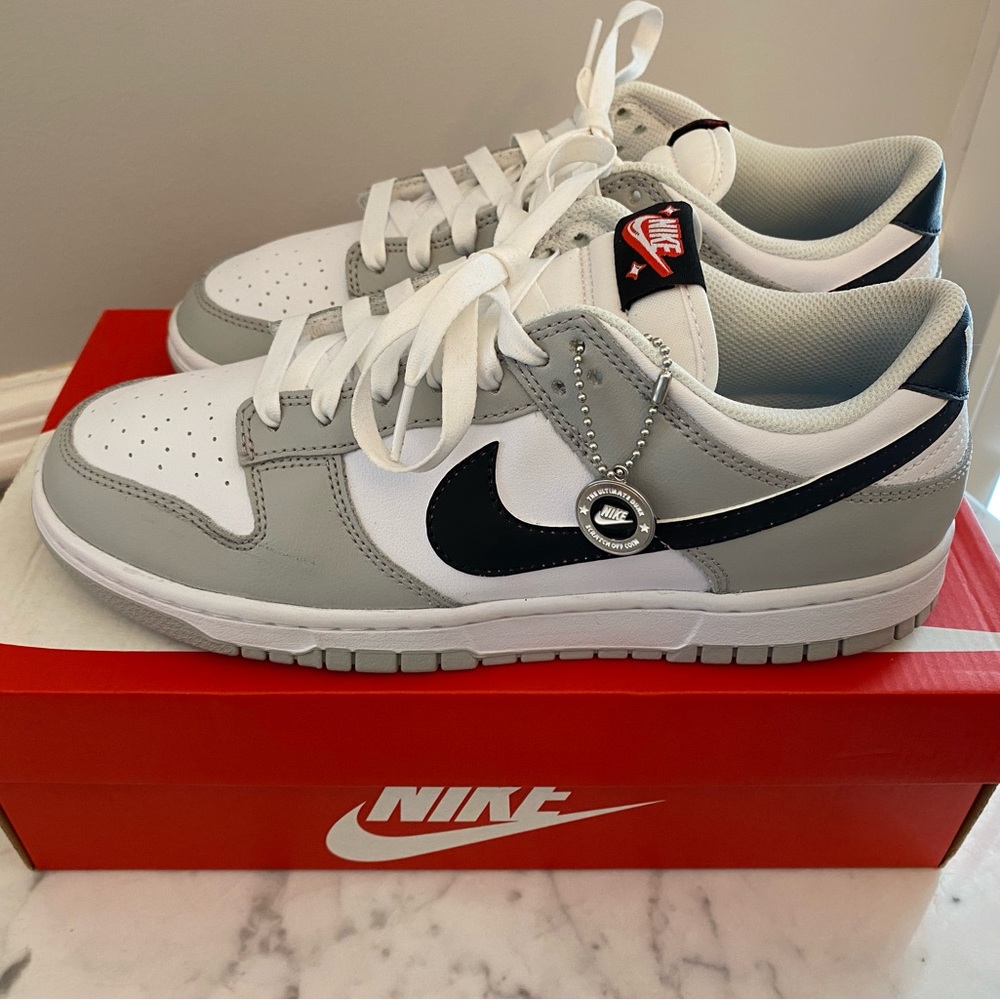 NIKE Dunk Low Retro SE Lottery Pack Grey Fog/ Black/Crimson Sz 8.5 Worn twice.